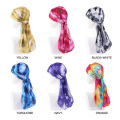 UNIQ Fashion Thickened Tie-dyed Long Tail Pirate Hat Silky Durag Headwear Hip-hop Turban Hat